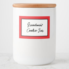Speciaal keukenlabel, Grandma's Cookie Jar Voedselcontainer Etiket