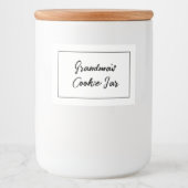 Speciaal keukenlabel, Grandma's Cookie Jar Voedselcontainer Etiket (Voorkant)