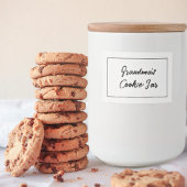 Speciaal keukenlabel, Grandma's Cookie Jar Voedselcontainer Etiket