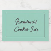 Speciaal keukenlabel, Grandma's Cookie Jar Voedselcontainer Etiket (Enkel label)