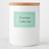 Speciaal keukenlabel, Grandma's Cookie Jar Voedselcontainer Etiket (Voorkant)