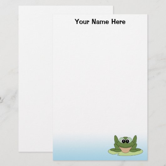 Speciaal kikkerwerk briefpapier (Voorkant / Achterkant)