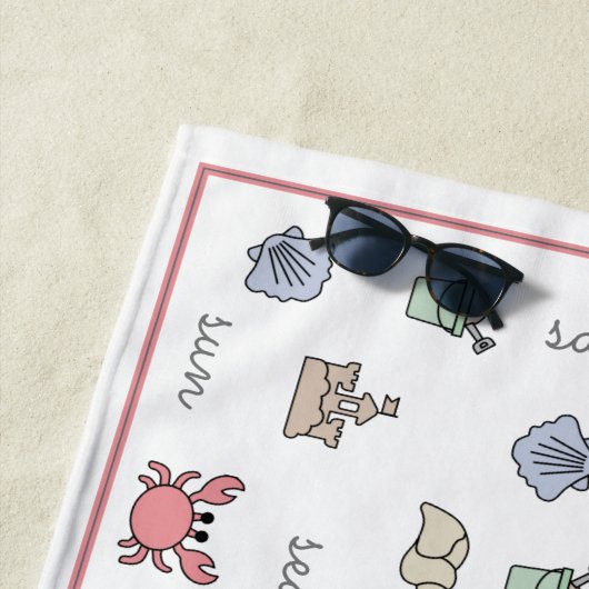 Speciaal Kind van Sandcastle Shell Pail van Beach Strandlaken (In situ)