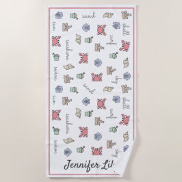 Speciaal Kind van Sandcastle Shell Pail van Beach Strandlaken