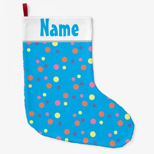 Speciaal Kinder blauw kerstfeest Grote Kerstsok (Voorkant)