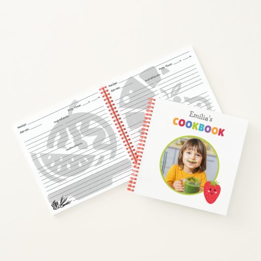 Speciaal Kinder Cookbook (Uw Foto) Notitieboek (Binnen)