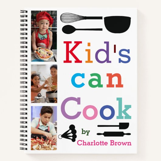 Speciaal Kinder Recipe Book - Voeg uw foto toe Notitieboek (Voorkant)