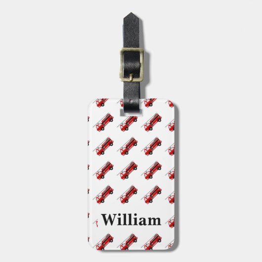 Speciaal Kinder rood bagagelabel (Voorkant verticaal)