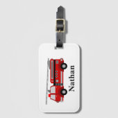 Speciaal Kinder rood bagagelabel (Voorkant (verticaal))