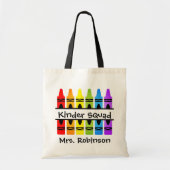 Speciaal Kinder Squad Crayon-leraar Tote Bag (Voorkant)