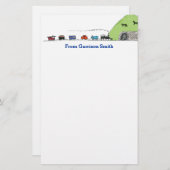 Speciaal Kinder treinstel Briefpapier (Voorkant / Achterkant)