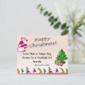 Speciaal kindercitaat GEBOREN MET WONDER Kerstmis Briefkaart (Staand voorkant)