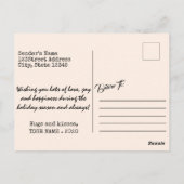 Speciaal kindercitaat GEBOREN MET WONDER Kerstmis Briefkaart (Achterkant)