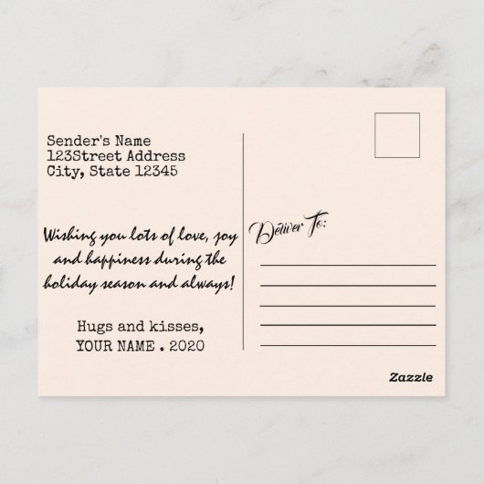 Speciaal kindercitaat GEBOREN MET WONDER Kerstmis Briefkaart (Achterkant)