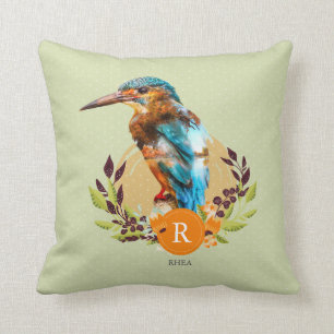 Speciaal Kingfisher en Floral Design. Kussen