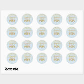 Speciaal Klaar om Baby shower Blue te Poppen Ronde Sticker (Vel)