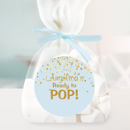 Speciaal Klaar om Baby shower Blue te Poppen Ronde Sticker