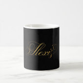 Speciaal klassiek script Alexis Gold Black Koffiemok (Center)