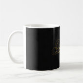 Speciaal klassiek script Alexis Gold Black Koffiemok (Links)