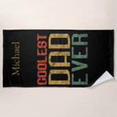 Speciaal koelste pap ooit cadeautje voor papa strandlaken (Voorkant)