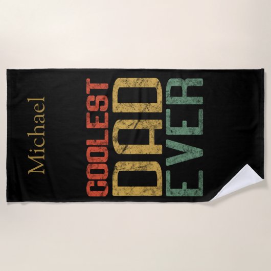 Speciaal koelste pap ooit cadeautje voor papa strandlaken (Voorkant)