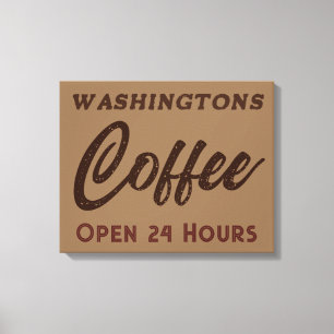 Speciaal  koffiewinkeltekenkunst canvas afdruk
