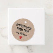 Speciaal Kraft Handmade with Love Bedankjes Labels (In situ)