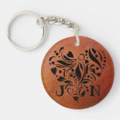 Speciaal kunstleder voor 3 jaar Jubileum Sleutelhanger (Voorkant)