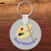 Speciaal Kunstpalet Kunstkunstenaar Aangepast Sleutelhanger (Voorkant)