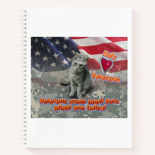 Speciaal kunstwerk - Katten-liefdesveteranen Notitieboek (Voorkant)