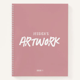 Speciaal kunstwerk Schetkboek Roze Notitieboek