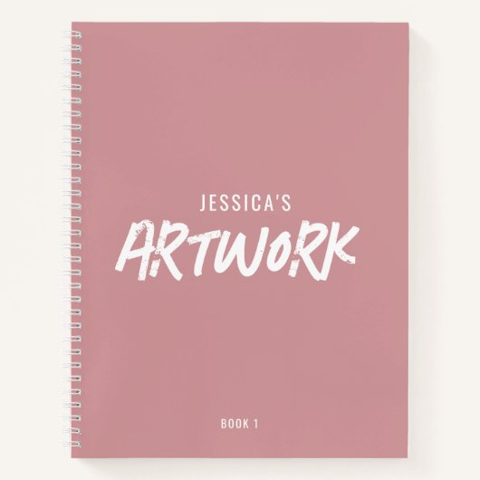 Speciaal kunstwerk Schetkboek Roze Notitieboek (Voorkant)