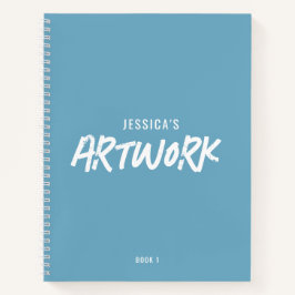 Speciaal kunstwerk Sketchbook Blue Notitieboek
