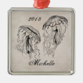 Speciaal  kwallen metalen ornament (Voorkant)