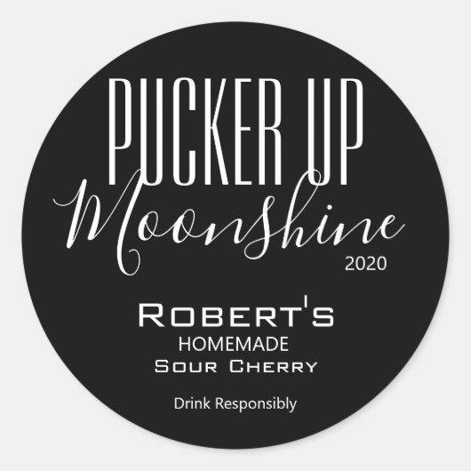 Speciaal label "Pucker Up Moonshine" (Voorkant)