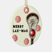 Speciaal Lacrosse Gift Keramisch Ornament (Rechts)