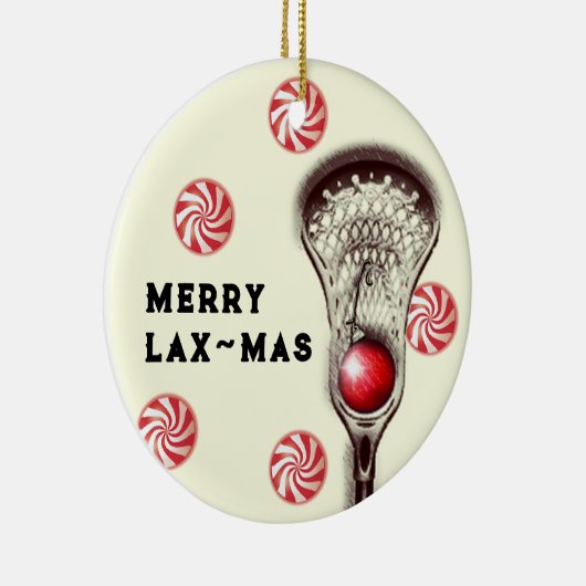 Speciaal Lacrosse Gift Keramisch Ornament (Rechts)