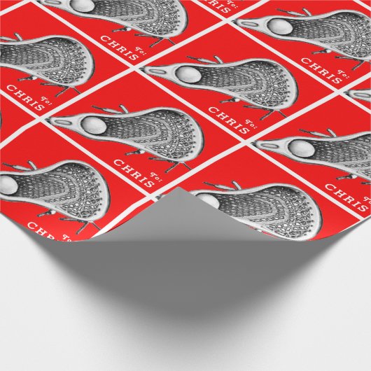 Speciaal Lacrosse Gift Wrapping Paper Cadeaupapier (Hoek)
