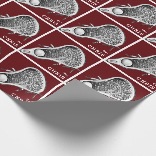 Speciaal Lacrosse Gift Wrapping Paper Cadeaupapier (Hoek)