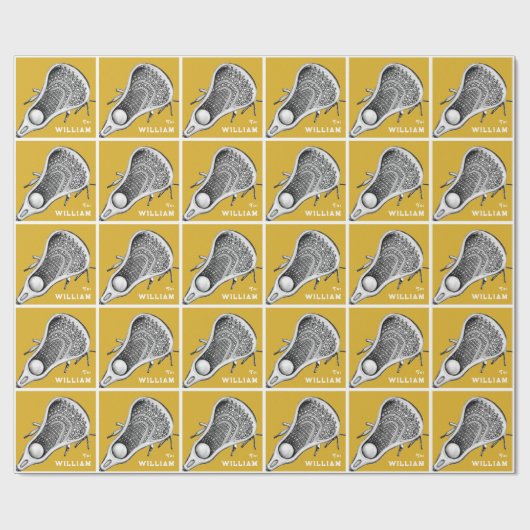 Speciaal Lacrosse Gift Wrapping Paper Cadeaupapier (Vlak)