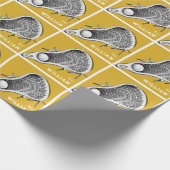 Speciaal Lacrosse Gift Wrapping Paper Cadeaupapier (Hoek)
