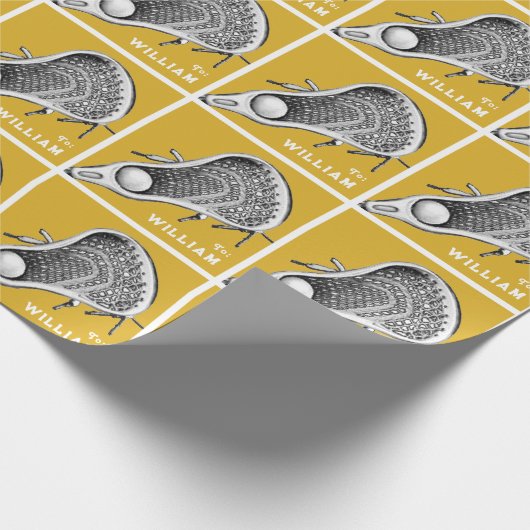 Speciaal Lacrosse Gift Wrapping Paper Cadeaupapier (Hoek)