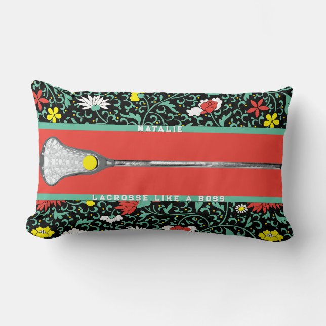 Speciaal Lacrosse Gifts Lumbar Pillow Kussen (Voorkant)