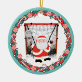 Speciaal Lacrosse Goalie kerstcadeau Keramisch Ornament (Voorkant)