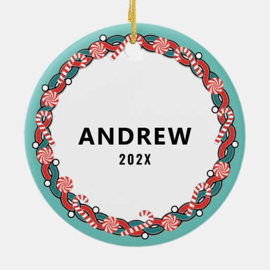 Speciaal Lacrosse Goalie kerstcadeau Keramisch Ornament (Achterkant)