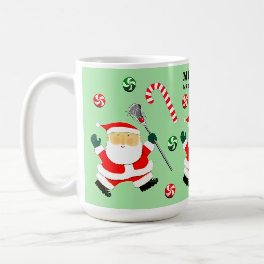 Speciaal Lacrosse Holiday Gift Two-Tone koffie Koffiemok (Links)
