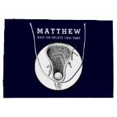 Speciaal Lacrosse Large Gift Bag Groot Cadeauzakje (Achterkant)