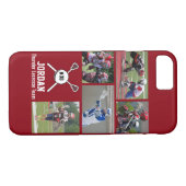 Speciaal Lacrosse Photo Collage Name Number Case-Mate iPhone Case (Achterkant (Horizontaal))