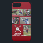 Speciaal Lacrosse Photo Collage Name Number Case-Mate iPhone Case<br><div class="desc">Deze persoonlijke Lacrosse iPhone-draagtas heeft uw 5 foto's, player&#39;s-naam, nummer en teamnaam. Personaliseer u met actiefoto's, een teamfoto, toeristische foto's, enz. Verander gemakkelijk de achtergrondkleur om uw team&#39;s kleuren aan te passen - enkel klik aanpassen en dan de kleine oogdruppelaar. De perfecte fotocollage voor show van hoogtepunten van je jeugd,...</div>