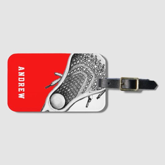 Speciaal Lacrosse Team Red Bagagelabel (Voorkant (horizontaal))
